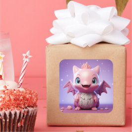 Adesivo de dragão de bebê bonito