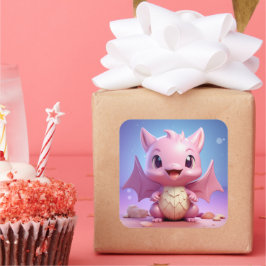 Adesivo de dragão de bebê bonito