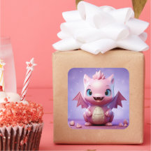 Adesivo de dragão de bebê bonito