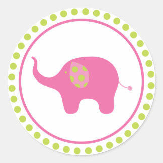 Adesivo de elefante rosa