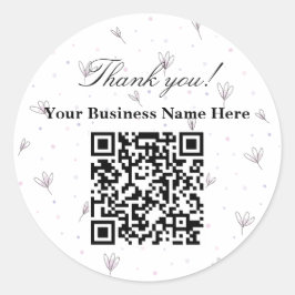 Adesivo de Embrulho de Presente Redondo com Código