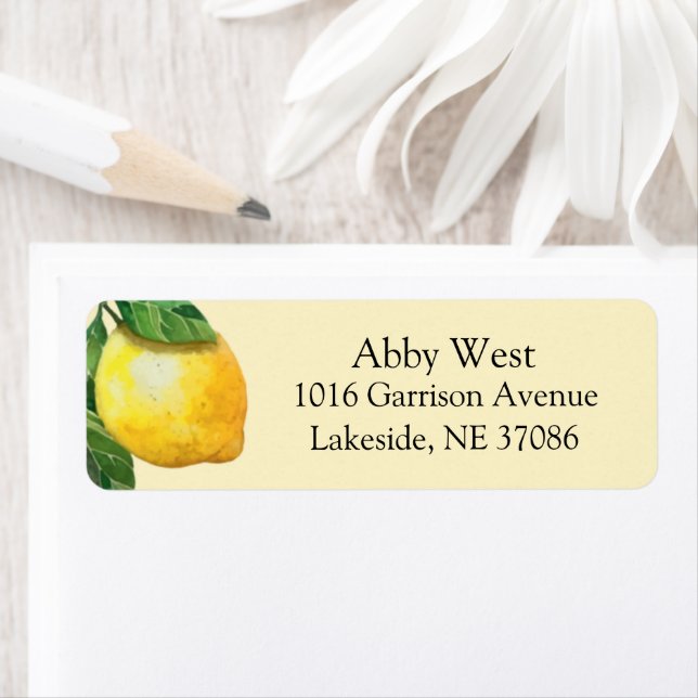 Adesivo de Endereço de Retorno de Aquarela de Limã (Insitu)