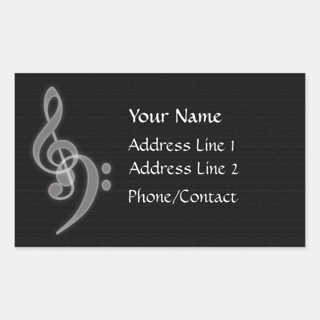 Adesivo de Endereços de Música (Frente)