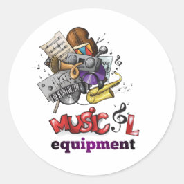 Adesivo de equipamento musical