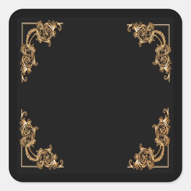 adesivo de espiral floral do ornamentado (Frente)