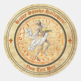 Adesivo de esqueleto de músculo medieval do Hallow