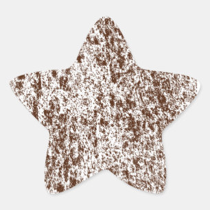 Adesivo de estrela do Marble Castanho e Branco