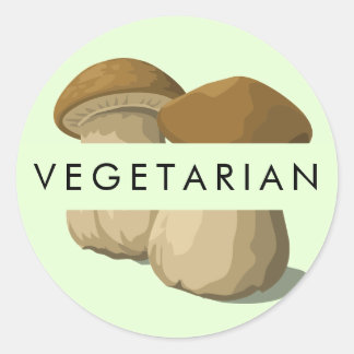 Adesivo de Etiqueta de Comida Vegetariana