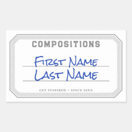 Adesivo de etiqueta de composição personalizada