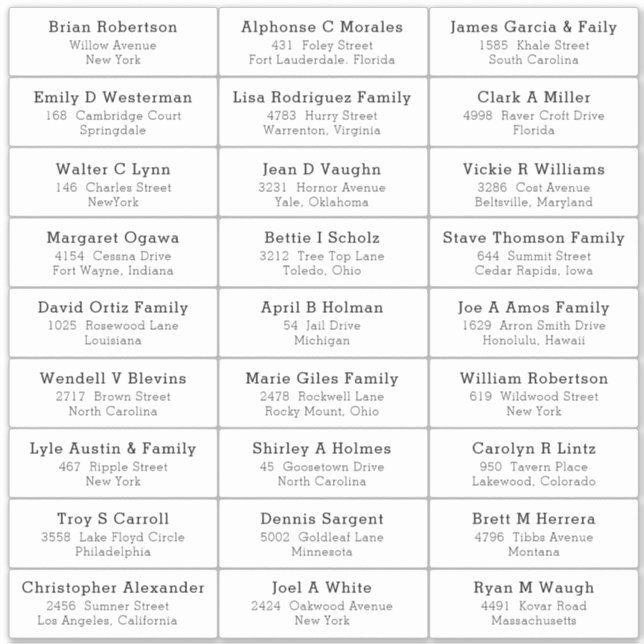 Adesivo de Etiqueta de Endereço de Convidado da Fe (Frente)