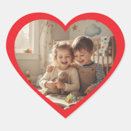 Adesivo de etiqueta de foto personalizada de amor 
