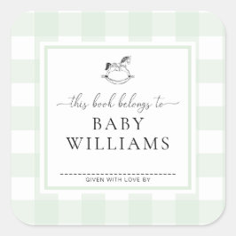 Adesivo de etiqueta de livro Cavalo de Balanço Xad