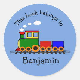Adesivo de Etiqueta de Livro Pequeno Trem