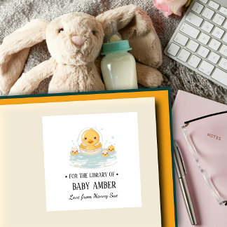 Adesivo de Etiqueta de Livro Personalizado de Pato
