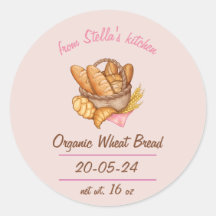 Adesivo de Etiqueta de Pão Caseiro