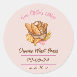 Adesivo de Etiqueta de Pão Caseiro