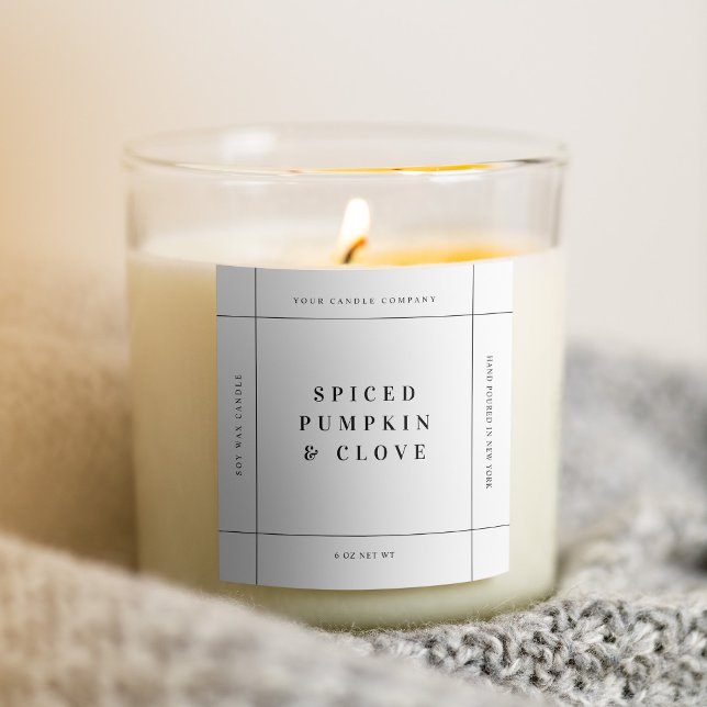 Adesivo de etiqueta de produto de vela Etiqueta de (Criador carregado)