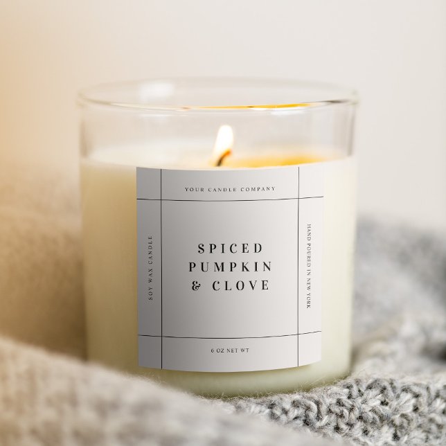 Adesivo de etiqueta de produto de vela Etiqueta de (Criador carregado)