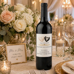 Adesivo de Etiqueta de Vinho para Brinde de Casame