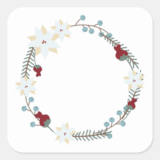 Adesivo de etiqueta floral (Frente)