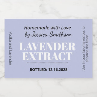 Adesivo de Etiqueta Moderna de Extrato de Lavanda