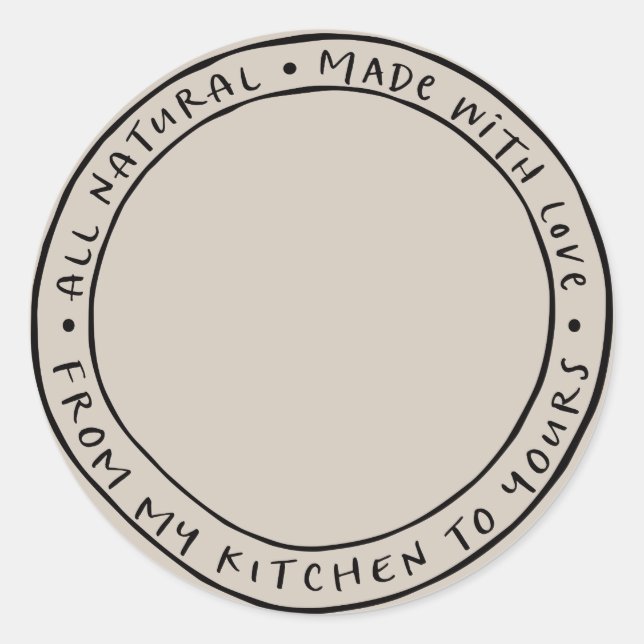 Adesivo de etiqueta natural orgânico Jar / Spice (Frente)