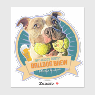 Adesivo de etiqueta para cerveja de cão de parede