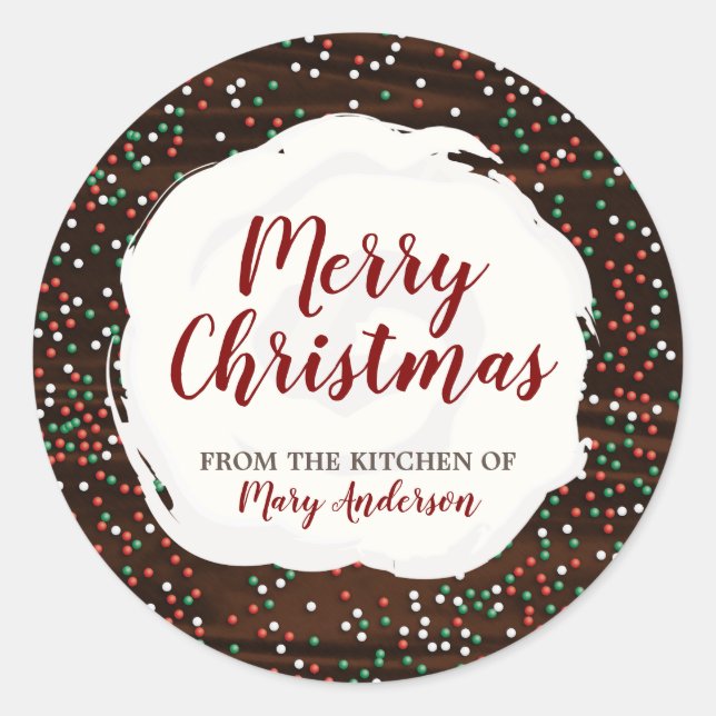 Adesivo de Etiqueta Personalizado de Chocolate com (Frente)