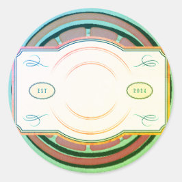 Adesivo de etiqueta redonda personalizável