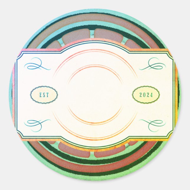 Adesivo de etiqueta redonda personalizável (Frente)