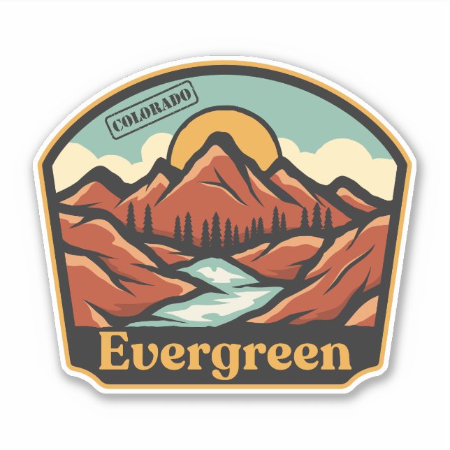 Adesivo de Evergreen, Colorado (Frente)