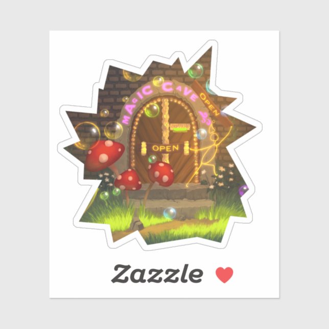 Adesivo de Fantasia Aberta do Mundo Mágico Persona (Folha)