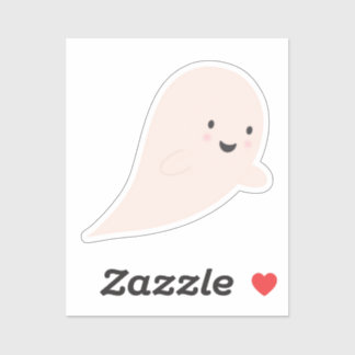 Adesivo de Fantasma de Halloween Fofo