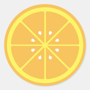 Adesivo de fatia laranja
