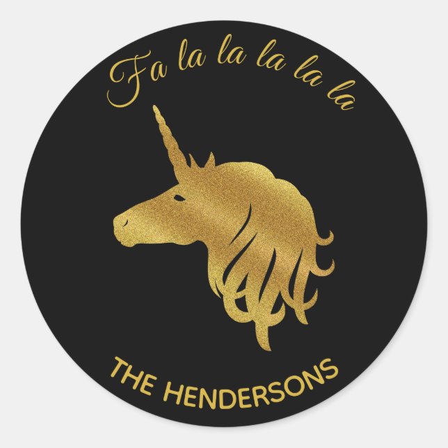 Adesivo de Feriado Mágico do Unicórnio (Frente)