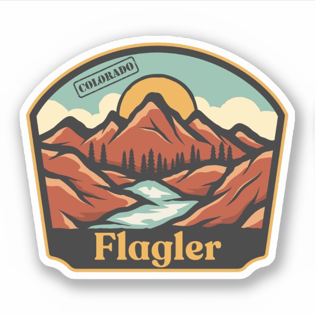 Adesivo de Flagler, Colorado (Frente)