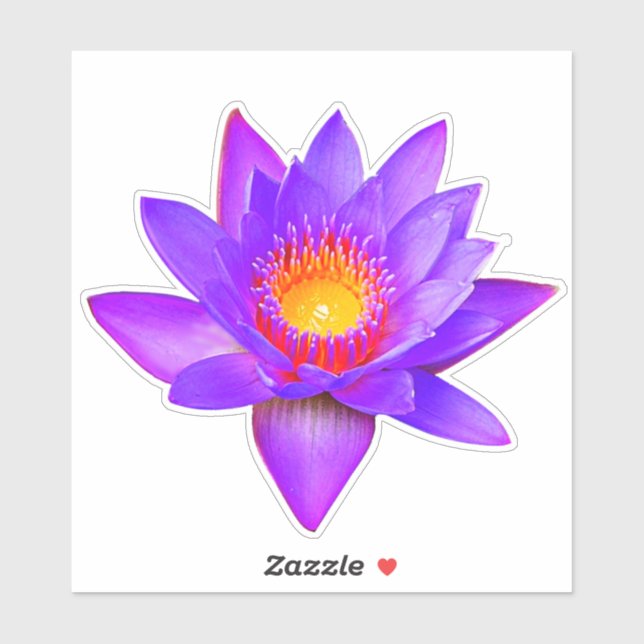 Adesivo de Flor de Lótus Violeta (Folha)