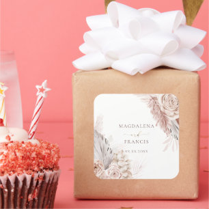 adesivo de flores de boho do casamento