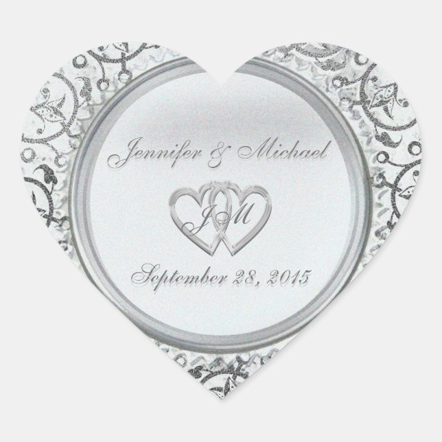 Adesivo de folha prateada personalizável (Frente)