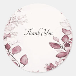 Adesivo de folhas vermelhas modernas