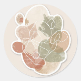 Adesivo de forma Abstrato mínima