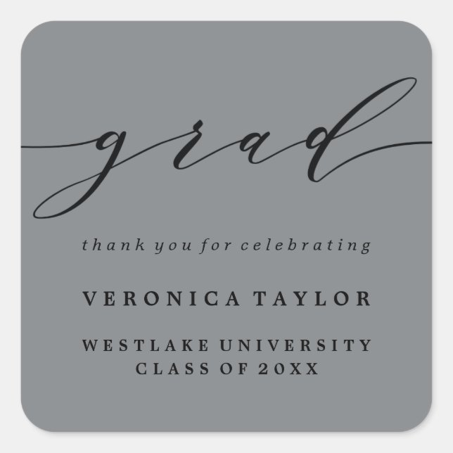 ADESIVO DE FORMATURA DE CALIGRAFIA MINIMALISTA SIM (Frente)