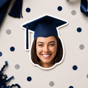 Adesivo de Foto de Rosto de Formatura Personalizad