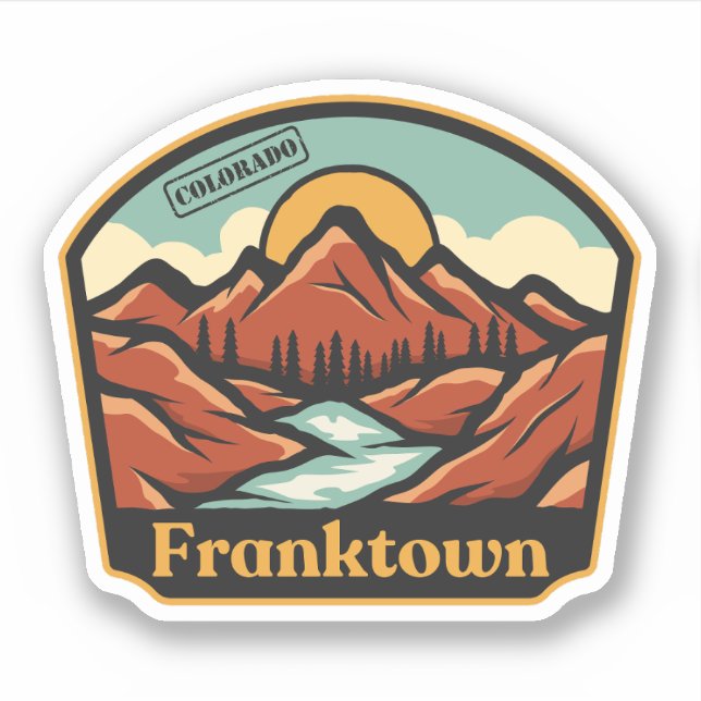 Adesivo de Franktown, Colorado (Frente)