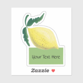 Adesivo de Fruta Limão Personalizado Vinil Cortado