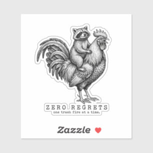 Adesivo de Galo de Mapache Presente Divertido Vint