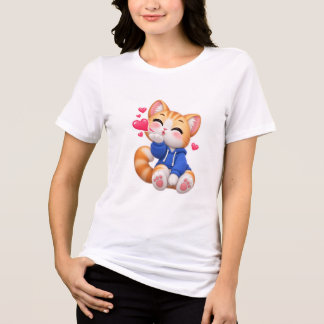 Adesivo de Gato Fofo Soprando um Beijo