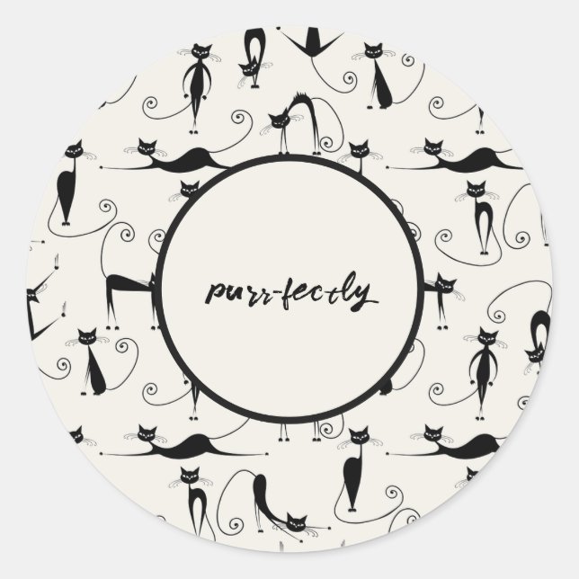 Adesivo de Gato Personalizável (Frente)