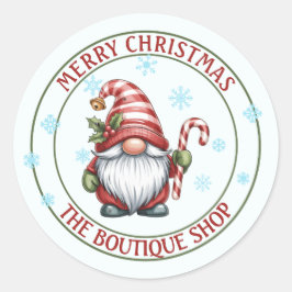 Adesivo de Gnome de Natal | Etiqueta de Texto Edit