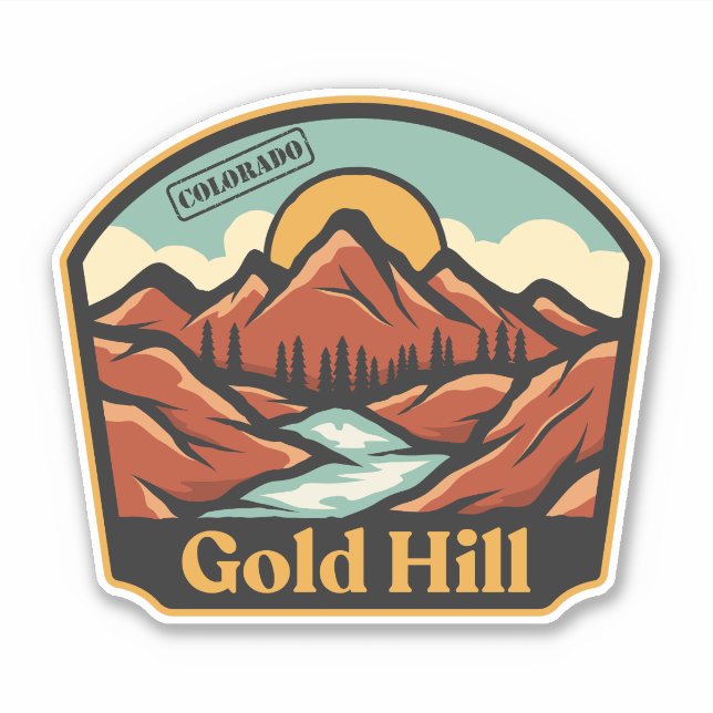 Adesivo de Gold Hill, Colorado (Frente)